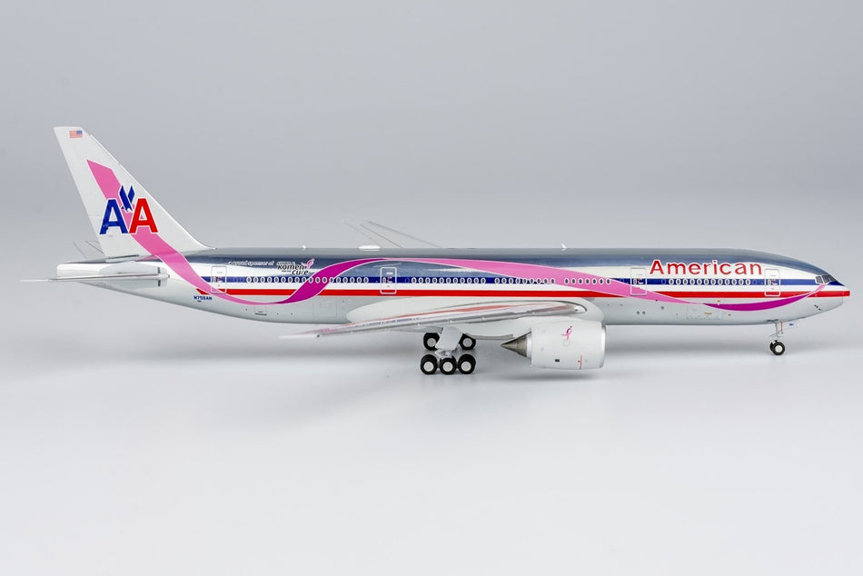 NG Models American Airlines Boeing 777-200ER Pink Ribbon Livery Diecast Model - N759AN - 1/400