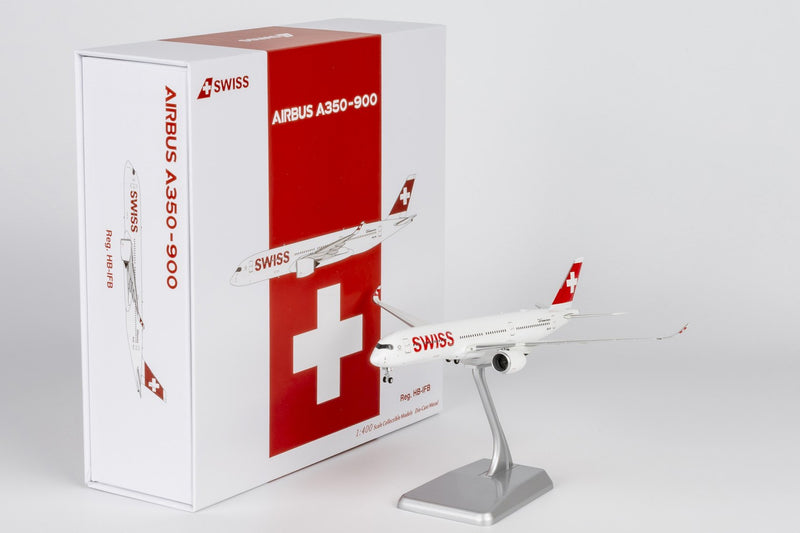 NG Models Swiss Airlines Airbus A350-900 Diecast Model with Stand - HB-IFB - 1/400