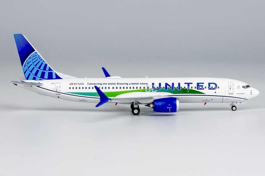 NG Models United Airlines Boeing 737 MAX 8 1:400 Diecast Model Aircraft - N77259