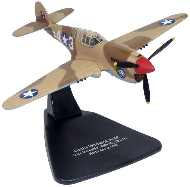 Oxford Diecast Curtiss P-40F Warhawk 'Miss Memphis' 1/72 Diecast Model Aircraft - AC127