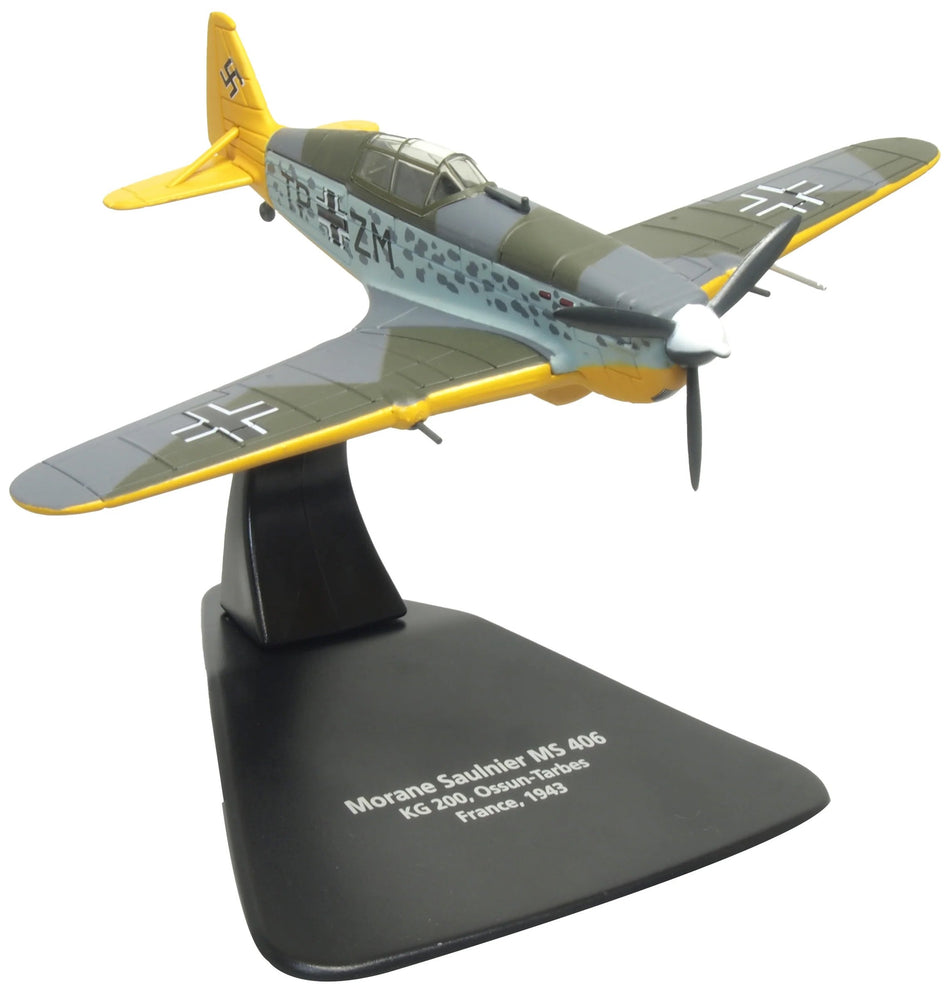 Oxford Morane Saulnier 406 KG200 Ossuntarbes France 1943 Diecast Scale Model - 1/72 - AC116