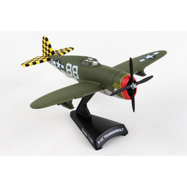 Postage Stamp P-47 Thunderbolt 1/100 Big Stud Diecast Model Aircraft - PS5359-2