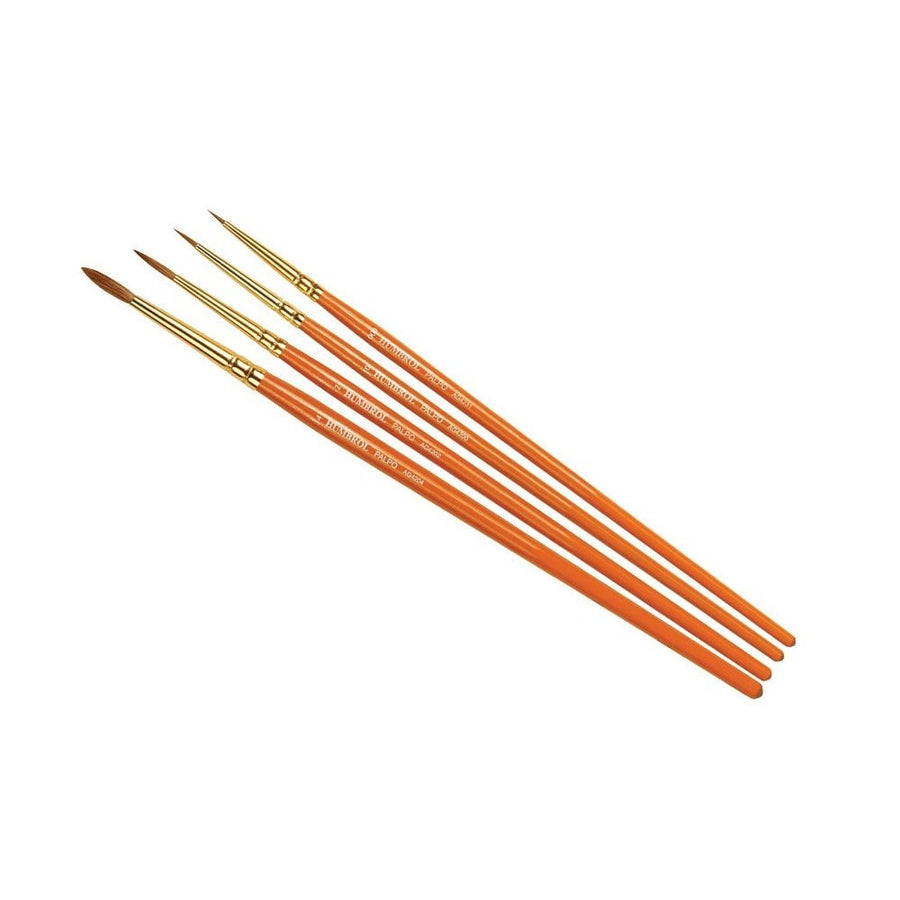 Humbrol Palpo Paint Brushes Pack of 4 - Sizes 000, 0, 2, 4