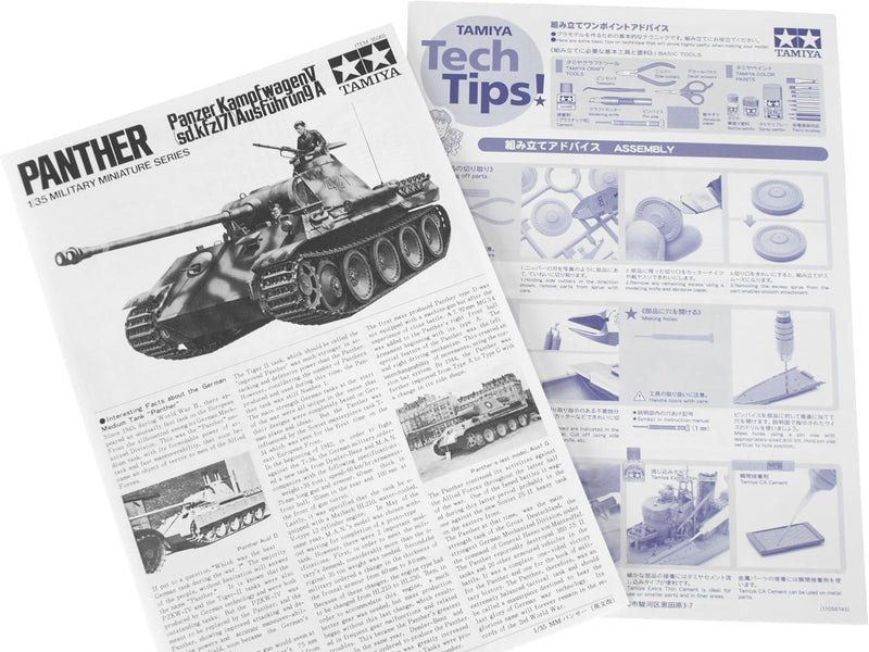 Tamiya 35065 German Panther Ausf.A Medium Tank 1:35 Plastic Kit