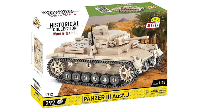 Cobi Panzer III Ausf. J German Tank 1/48 Scale Brick Kit - 292 Pieces (2712)