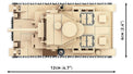 Cobi Panzer III Ausf. J German Tank 1/48 Scale Brick Kit - 292 Pieces (2712)