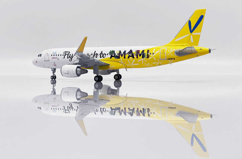 JC Wings Peach Aviation Airbus A320 "Fly To Peach Livery" JA08VA Diecast Model Aircraft - 1/200