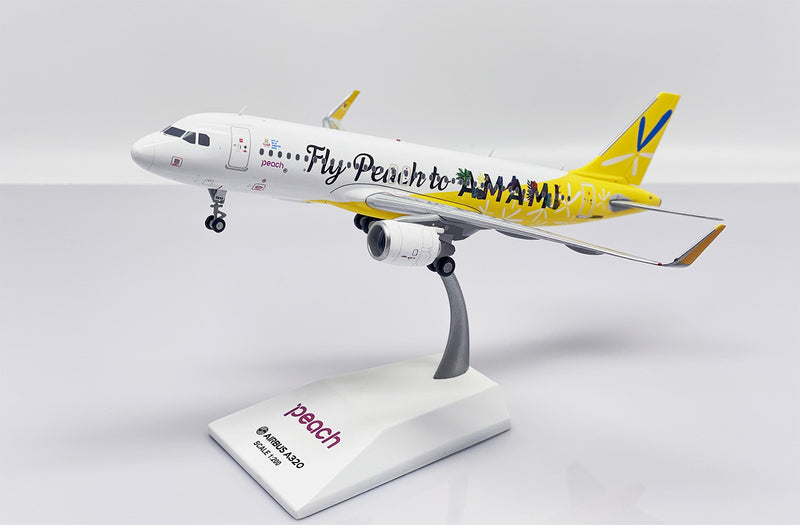 JC Wings Peach Aviation Airbus A320 "Fly To Peach Livery" JA08VA Diecast Model Aircraft - 1/200