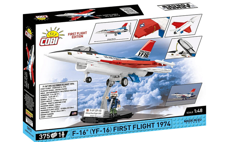 Cobi YF-16 First Flight 1974 1:48 Scale Aircraft Brick Kit - 375 Pieces (5892)