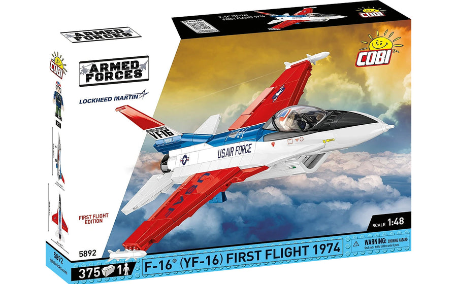 Cobi YF-16 First Flight 1974 1:48 Scale Aircraft Brick Kit - 375 Pieces (5892)