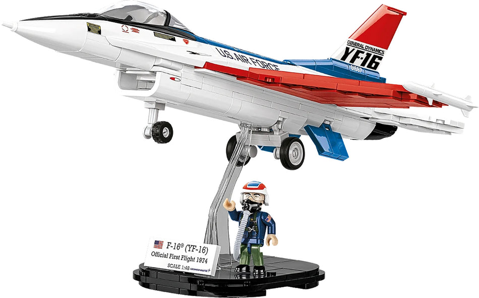 Cobi YF-16 First Flight 1974 1:48 Scale Aircraft Brick Kit - 375 Pieces (5892)