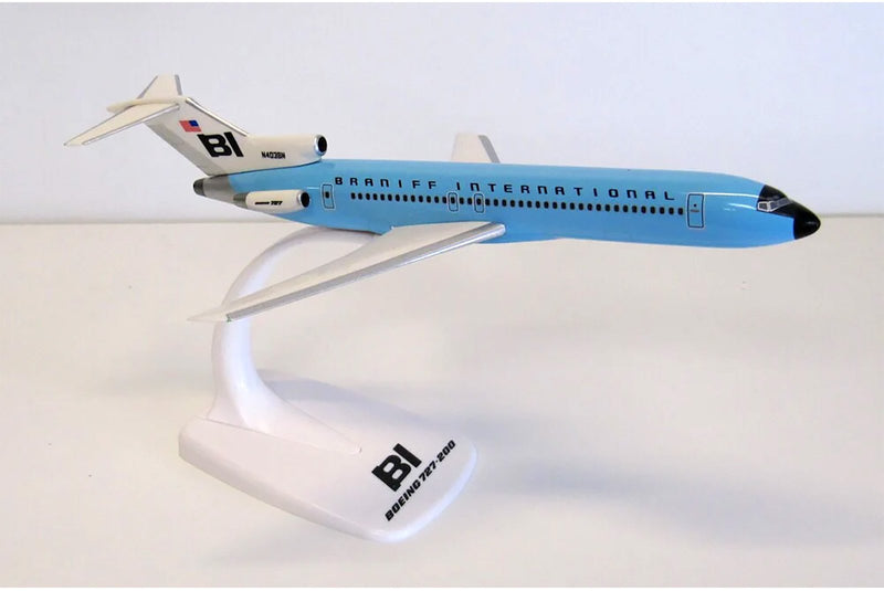 PPC Braniff Boeing 727-200 Blue Plastic Model - 1/200 Scale