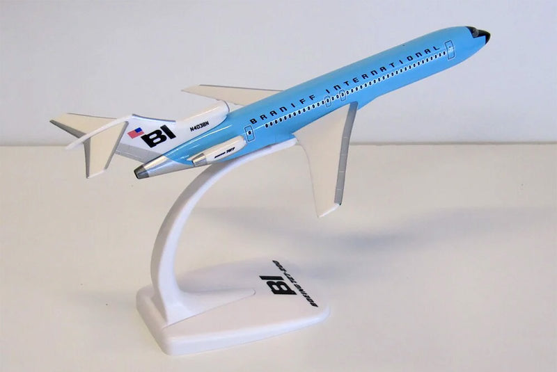 PPC Braniff Boeing 727-200 Blue Plastic Model - 1/200 Scale