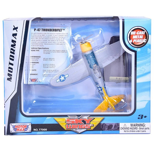 Motormax P-47 Thunderbolt 1:100 Diecast Model Aircraft