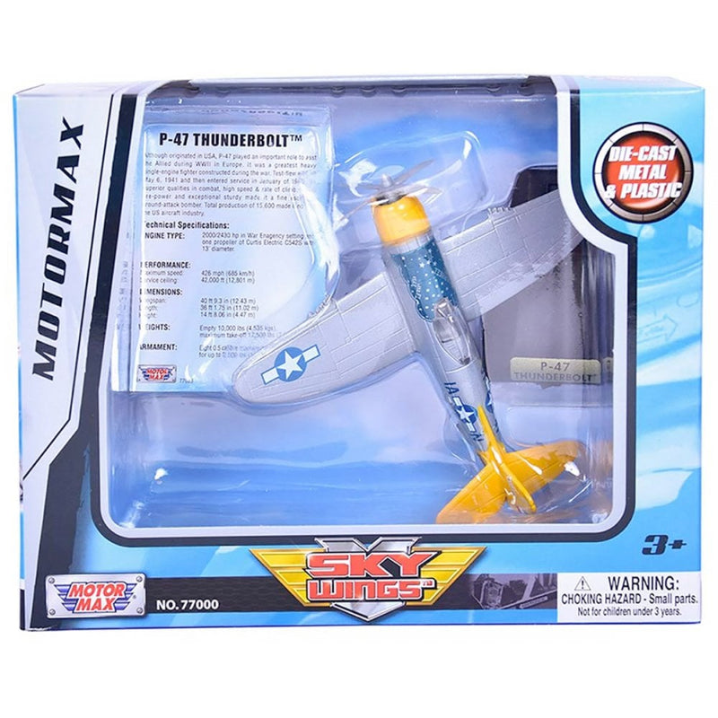 Sky Wings P-47 Thunderbolt Diecast Scale Model - 1/100