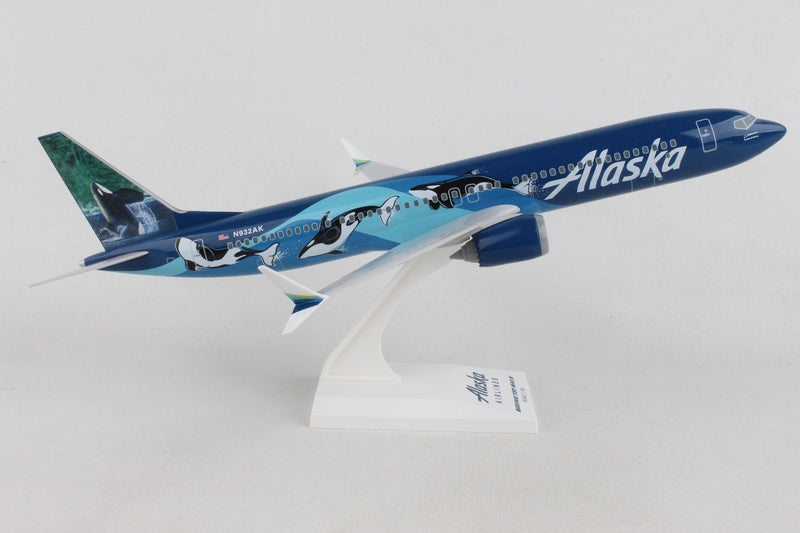 Skymarks Alaska B737 Max 8 Orca Plastic Model - Scale 1:130