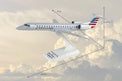 Skymarks American Eagle ERJ-195 Plastic Model - Scale 1:100