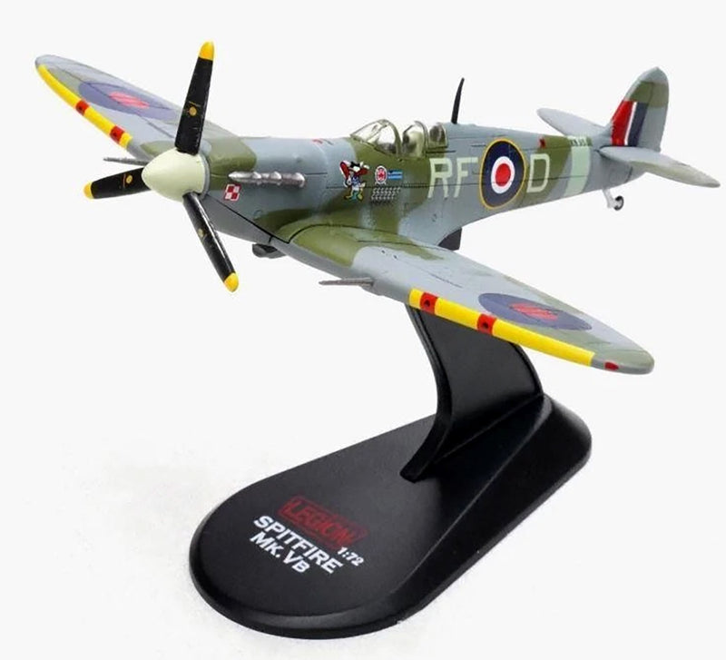 Panzerkampf Spitfire Mk.Vb RF-D 303 Sqn 1/72 Diecast Model Aircraft - PAN14618LC