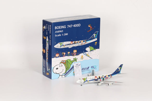 SQ Wings ANA Boeing 747-400D JA8965 Snoopy Livery 1:200 Diecast Model Aircraft