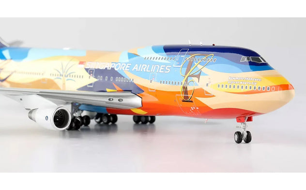 SQ Wings Singapore Airlines Boeing 747-400 9V-SPL Tropical Livery 1:200 Diecast Model Aircraft