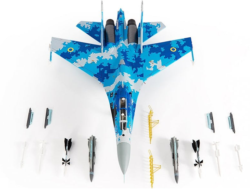 JC Wings SU-27 Flanker Ukraine Air Force 831st TAB 2017 1/72 Diecast Model Aircraft