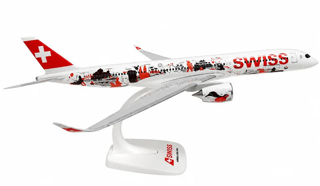 PPC Holland Swiss Airlines Airbus A350-900 Wanderlust 1:200 Plastic Model Aircraft - PP-225285