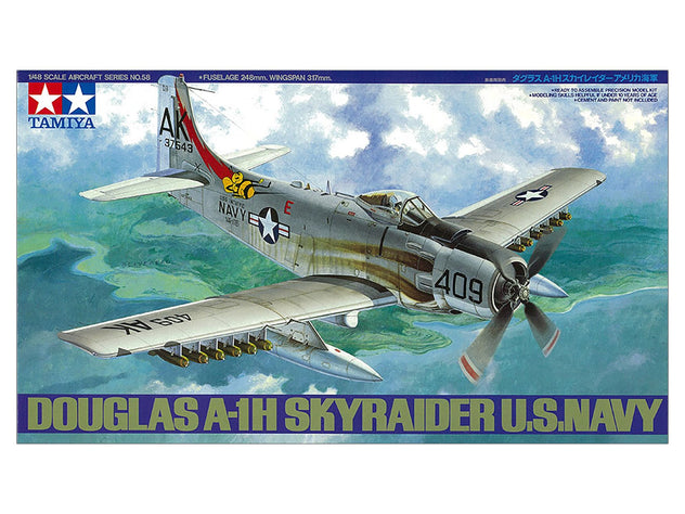 Tamiya Douglas A-1H Skyraider 1:48 Plastic Model Aircraft Kit 61058