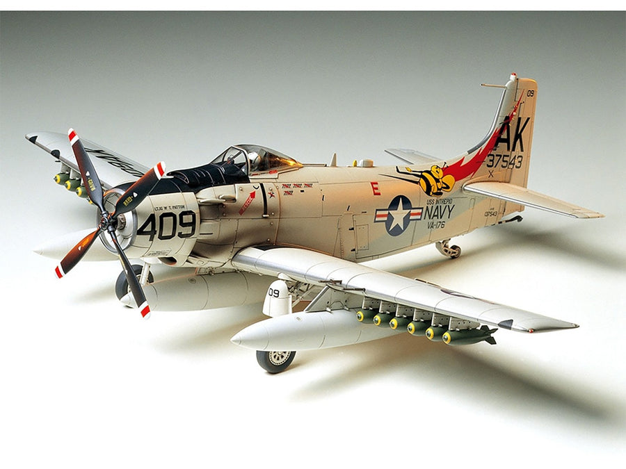 Tamiya Douglas A-1H Skyraider 1:48 Plastic Model Aircraft Kit 61058