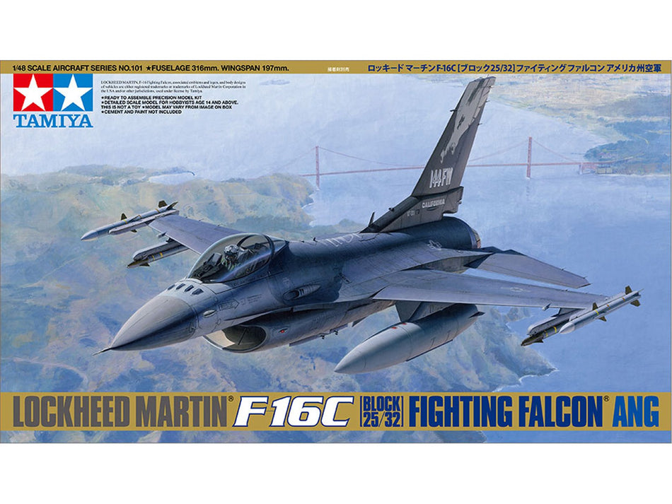 Tamiya F-16C [Block 25/32] Fighting Falcon ANG 1:48 Plastic Kit