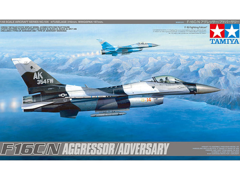 Tamiya F-16C/N "Aggressor/Adversary" 1:48 Plastic Kit
