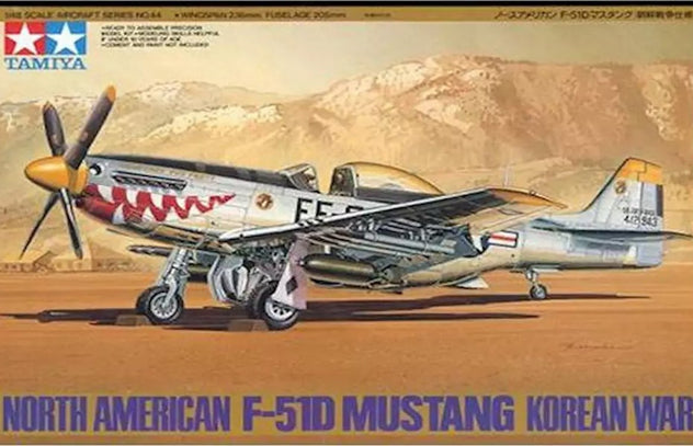 Tamiya F-51D Mustang Korean War 1:48 Plastic Model Aircraft Kit 61044