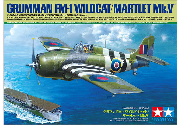 Tamiya FM-1 Wildcat/Martlet 1:48 Plastic Model Aircraft Kit 61126