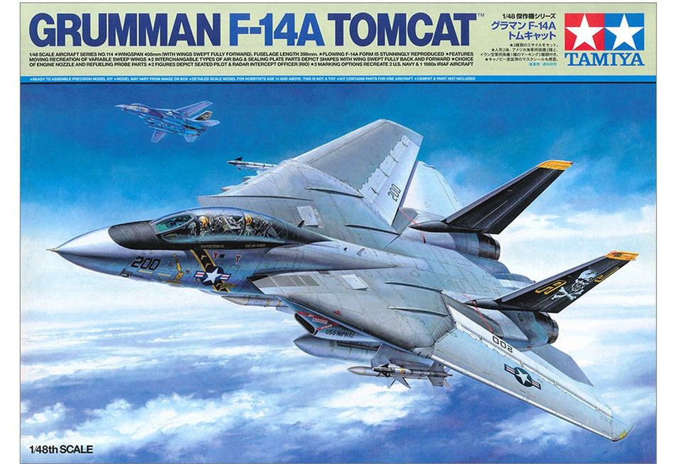 Tamiya Grumman F-14A Tomcat 1:48 Plastic Kit