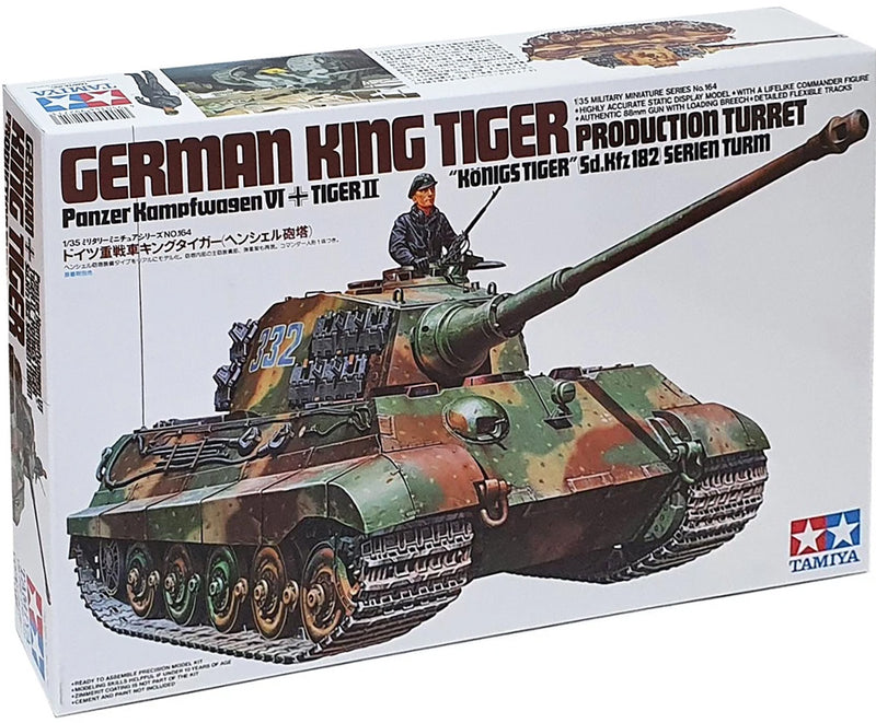 Tamiya 35164 German King Tiger Production Turret Tank 1:35 Scale Plastic Kit