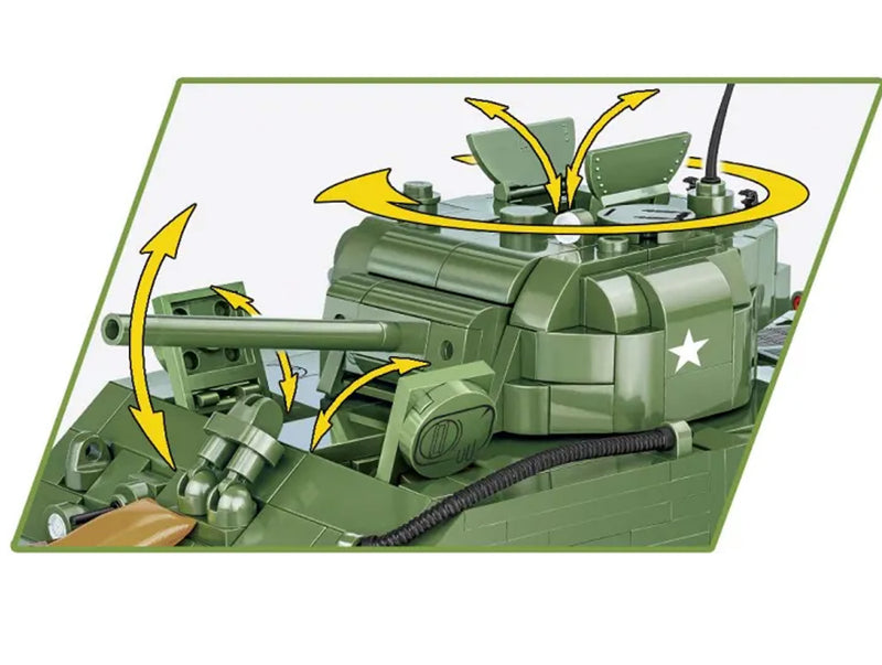 Cobi M4A3 Sherman Tank 1/28 Scale Brick Model Kit (2570)