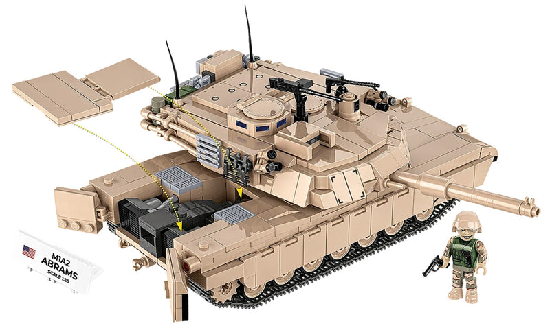 Cobi M1A2 Abrams U.S. Tank 1:35 Scale Brick Kit - 1025 Pieces (2632)