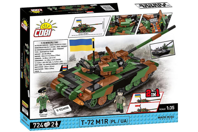 Cobi T-72M1R Tank 1:35 Brick Kit (PL/UA) - 724 Pieces (2624)