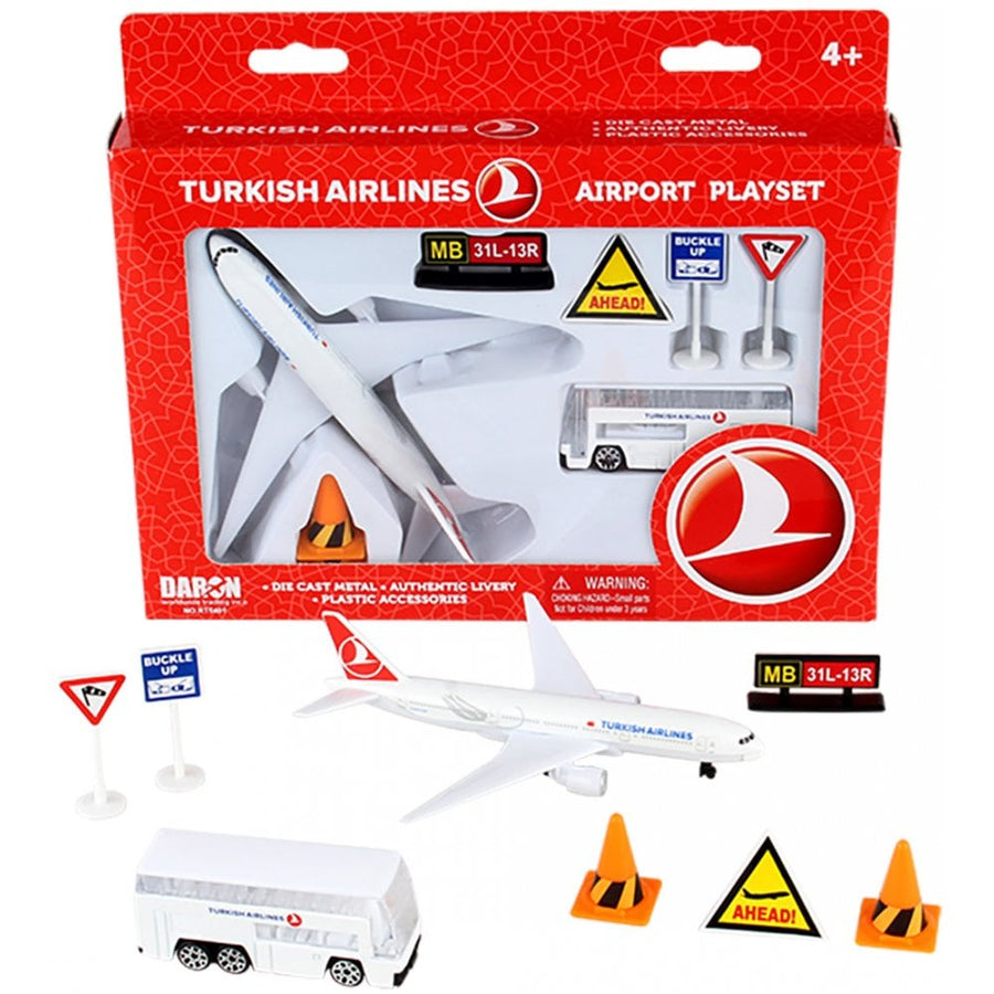 Daron Turkish Airlines Boeing 787 Airport Diecast Playset