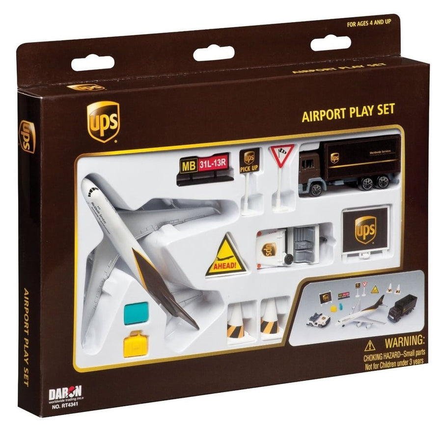 Daron UPS Boeing 747 Diecast Model Aircraft Airport Playset