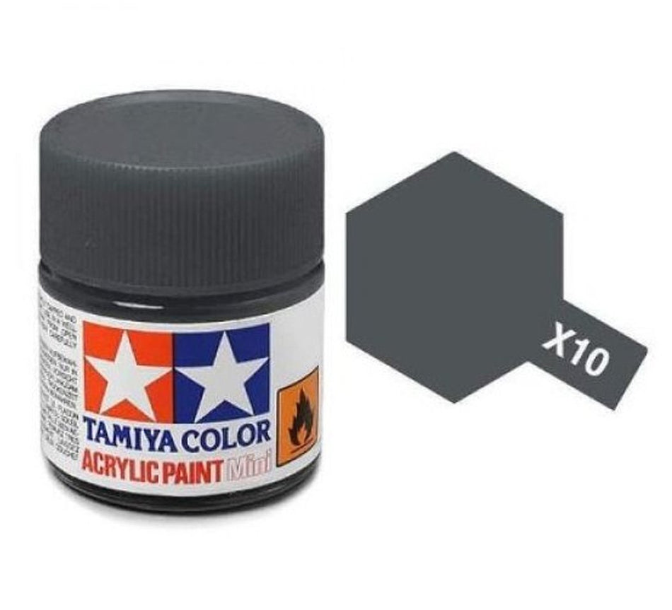 X-10 Gun Metal Gloss Acrylic Paint 10ml