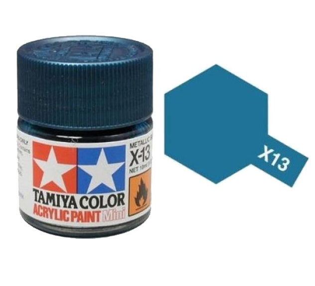 Tamiya X-13 Metallic Blue Gloss Acrylic Paint 10ml