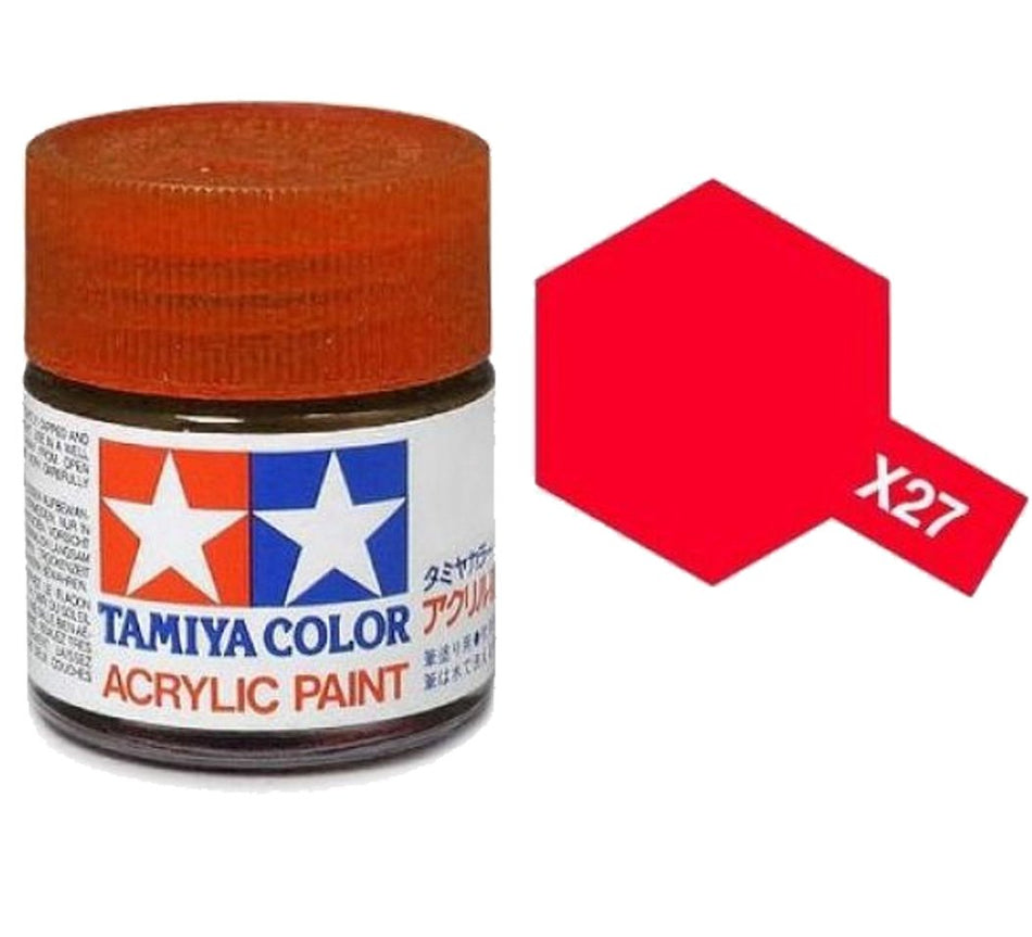 X-27 Clear Red Acrylic Paint 10ml