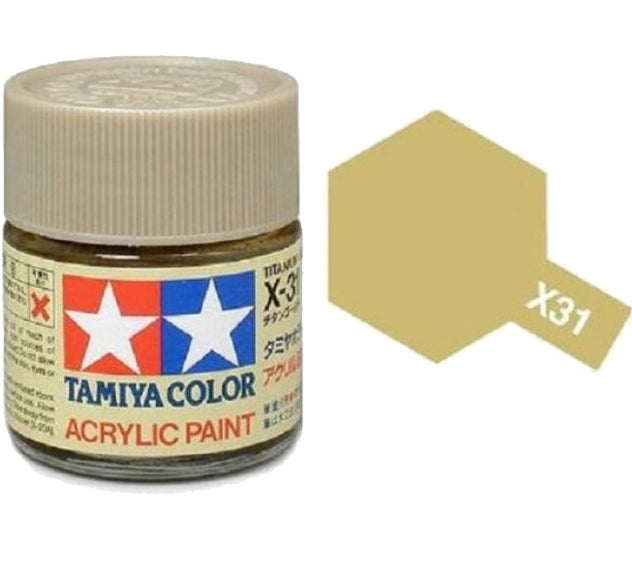 Tamiya X-31 Titan Gold Gloss Acrylic Paint 10ml