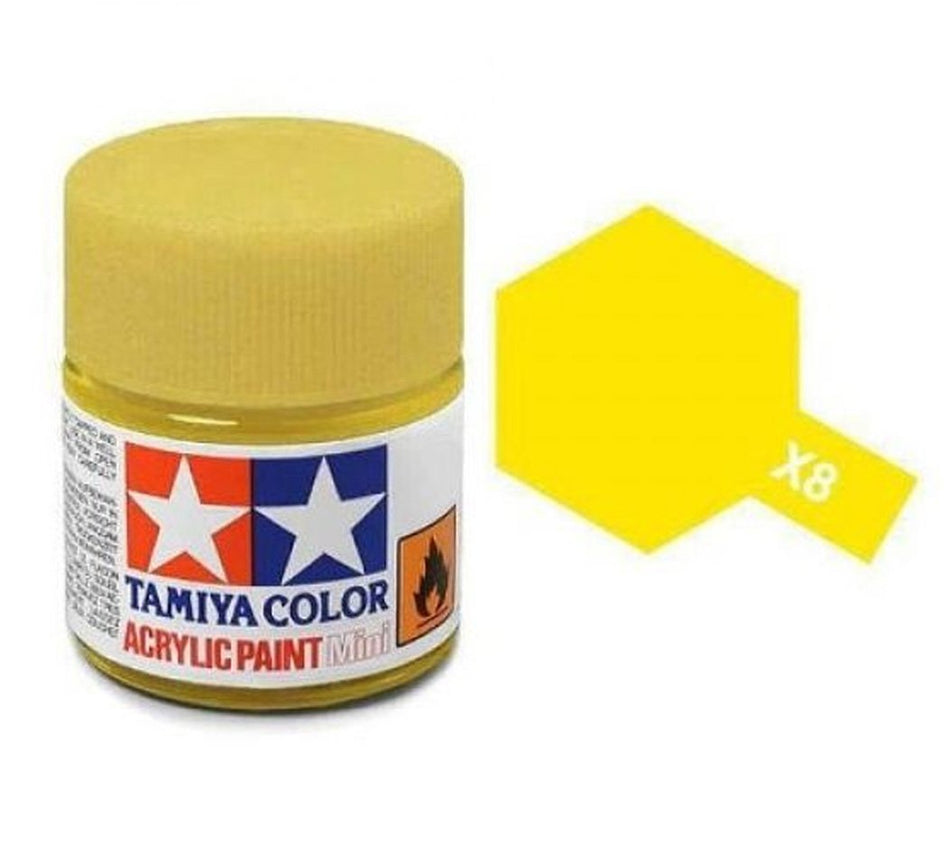 X-8 Lemon Yellow Gloss Acrylic Paint 10ml